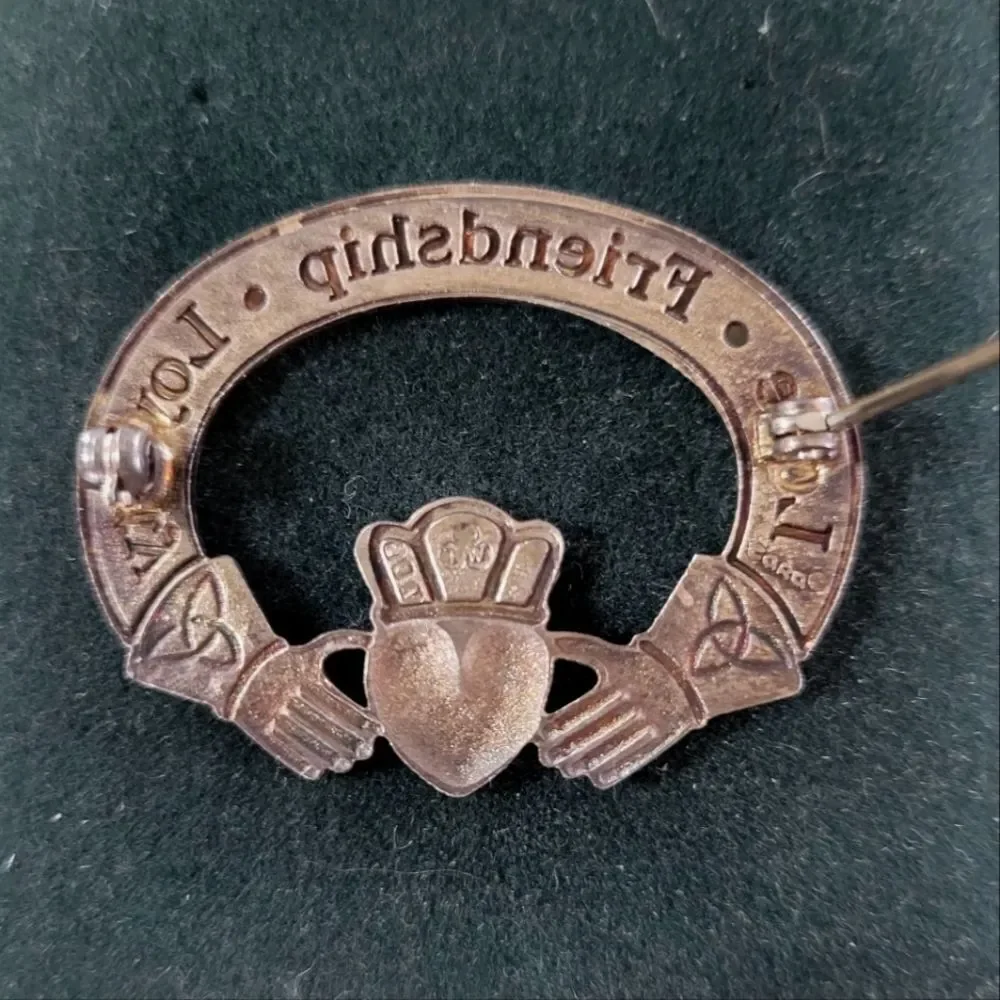 Tara Sterling Silver Claddagh Brooch